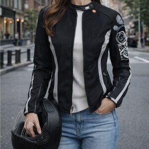 JOE ROCKET Cleo Black Embellished and Padded Riding Jacket, S